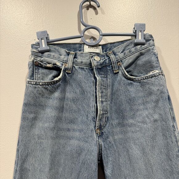Agolde Relaxed Boot Jeans Organic Cotton Button Fly Relaxed Wireless Women sz 24 - Picture 3 of 10